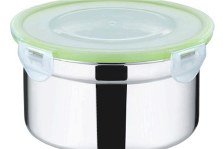 304 Non-magnetic stainless steel crisper Circular refrigerator storage sealed box